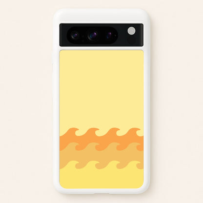 Orange Beach Waves Pattern  - Summer Phone Case for Google Pixel 8 Pro