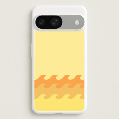 Orange Beach Waves Pattern  - Summer Phone Case for Google Pixel 9 / 9 Pro