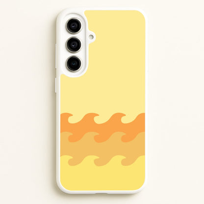 Orange Beach Waves Pattern  - Summer Phone Case for Galaxy A56