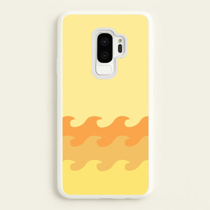 Orange Beach Waves Pattern  - Summer Phone Case for Galaxy S9 Plus