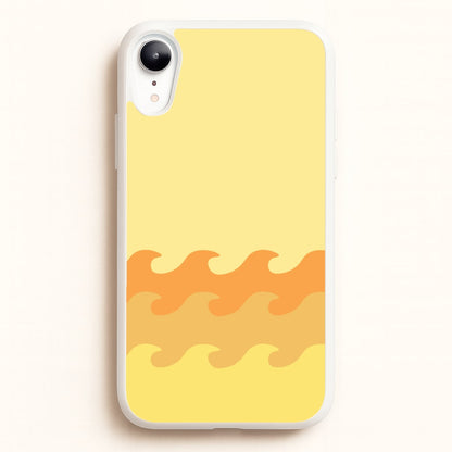 Orange Beach Waves Pattern  - Summer Phone Case for iPhone XR