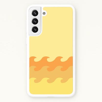 Orange Beach Waves Pattern  - Summer Phone Case for Galaxy S22