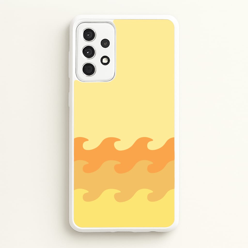 Orange Beach Waves Pattern  - Summer Phone Case for Galaxy A52 / A52s