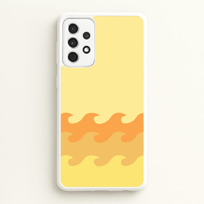 Orange Beach Waves Pattern  - Summer Phone Case for Galaxy A52 / A52s