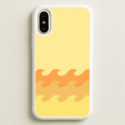 Orange Beach Waves Pattern  - Summer Phone Case for iPhone X / XS