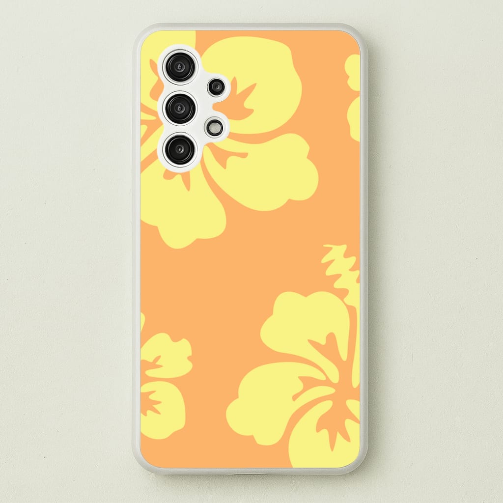 Orange And Yellow Hawaiian Flowers Pattern  - Summer Phone Case for Galaxy A13