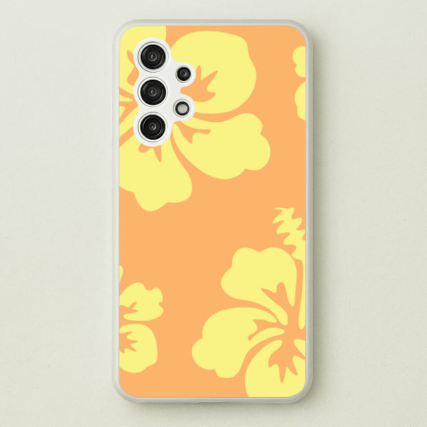 Orange And Yellow Hawaiian Flowers Pattern  - Summer Phone Case for Galaxy A13