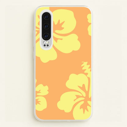 Orange And Yellow Hawaiian Flowers Pattern  - Summer Phone Case for Huawei P30