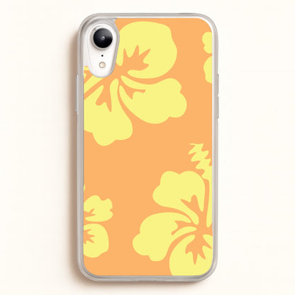 Orange And Yellow Hawaiian Flowers Pattern  - Summer Phone Case for iPhone XR