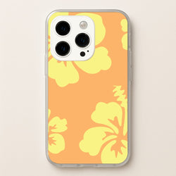Orange And Yellow Hawaiian Flowers Pattern  - Summer Phone Case for iPhone 14 Pro