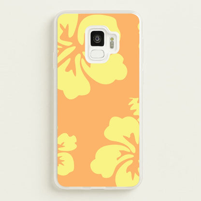 Orange And Yellow Hawaiian Flowers Pattern  - Summer Phone Case for Galaxy S9
