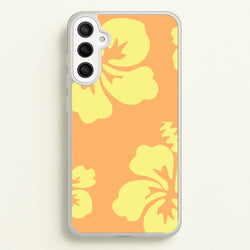 Orange And Yellow Hawaiian Flowers Pattern  - Summer Phone Case for Galaxy A34