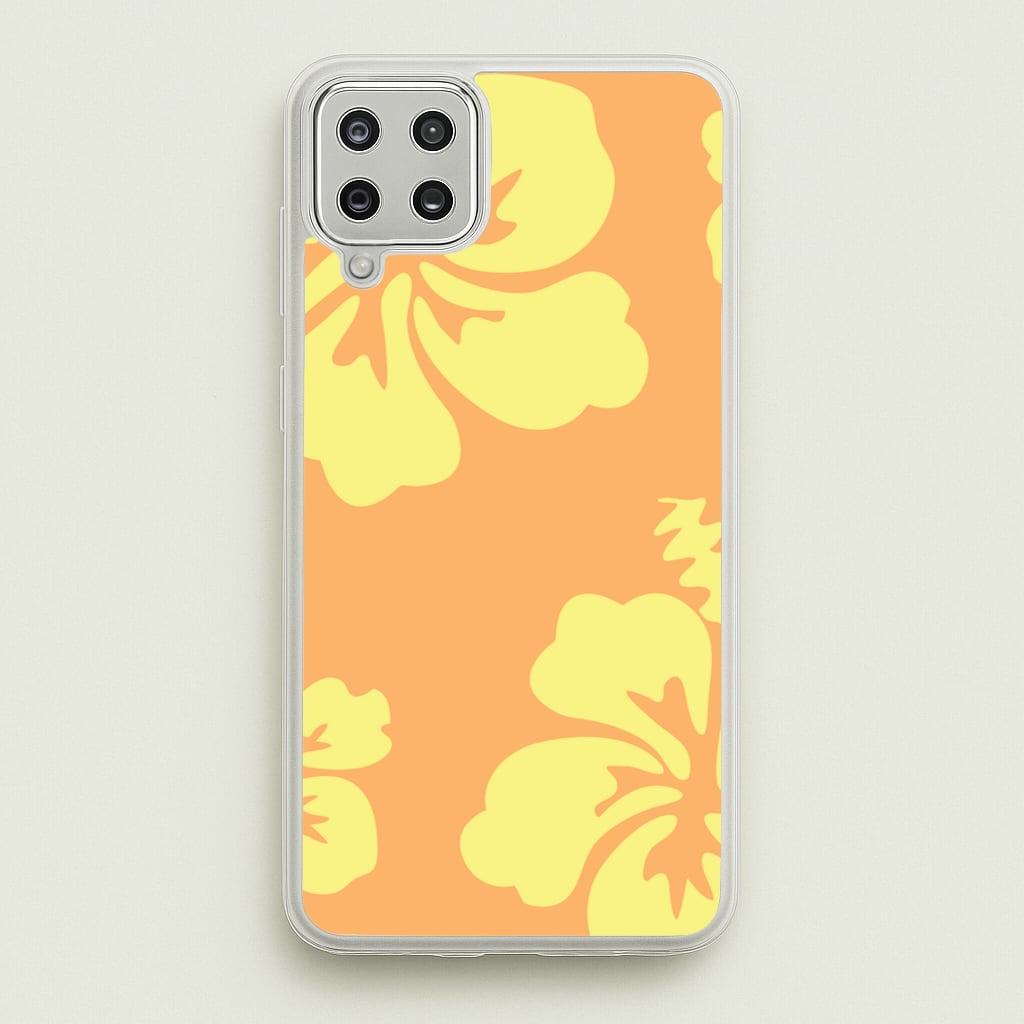 Orange And Yellow Hawaiian Flowers Pattern  - Summer Phone Case for Galaxy A12