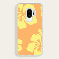 Orange And Yellow Hawaiian Flowers Pattern  - Summer Phone Case for Galaxy S9 Plus