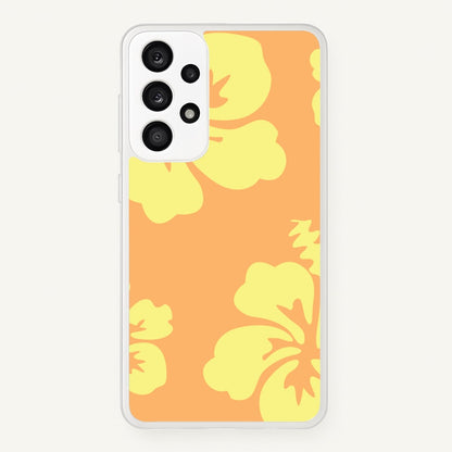 Orange And Yellow Hawaiian Flowers Pattern  - Summer Phone Case for Galaxy A53