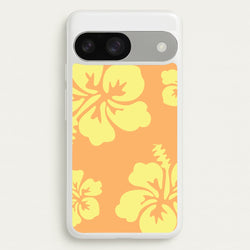 Orange And Yellow Hawaiian Flowers Pattern  - Summer Phone Case for Google Pixel 9 / 9 Pro
