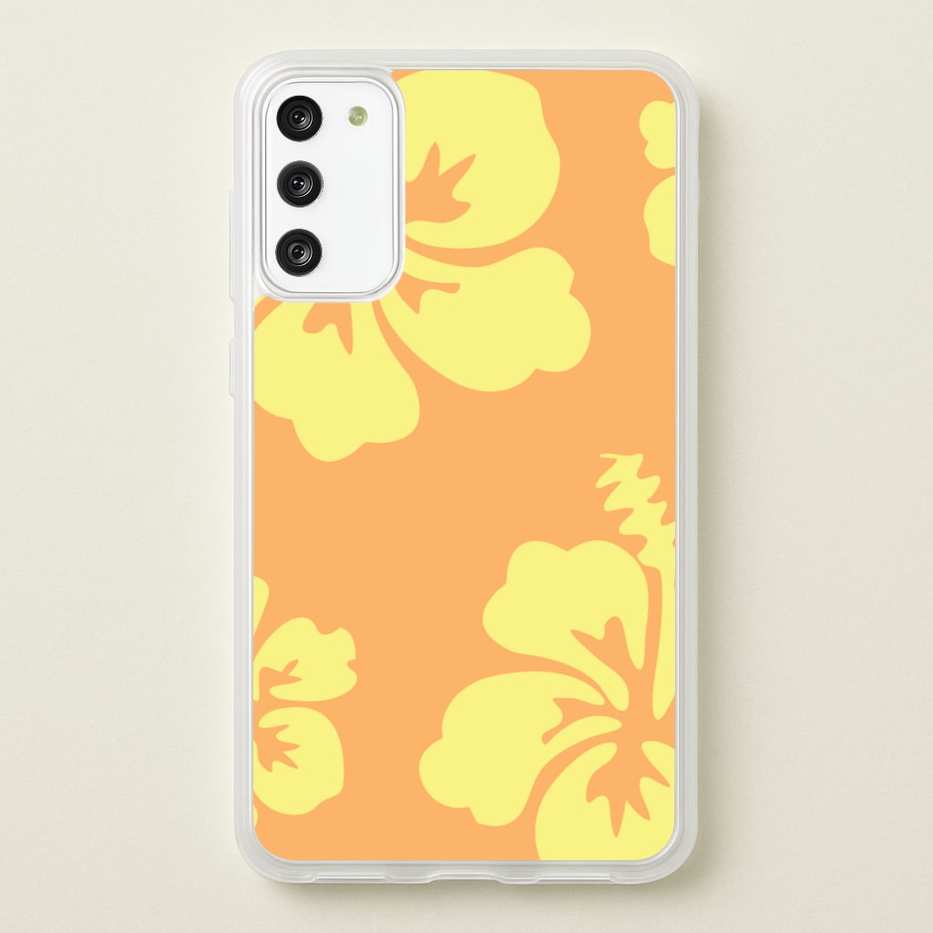 Orange And Yellow Hawaiian Flowers Pattern  - Summer Phone Case for Galaxy A41