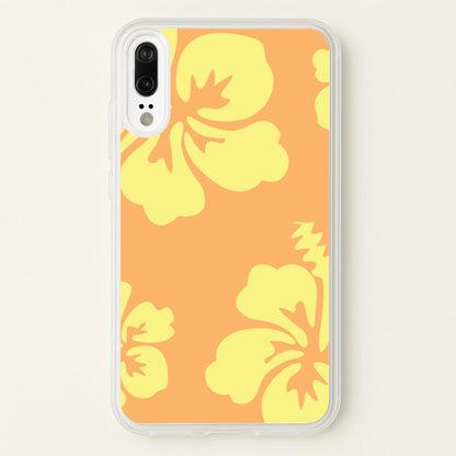 Orange And Yellow Hawaiian Flowers Pattern  - Summer Phone Case for Huawei P20