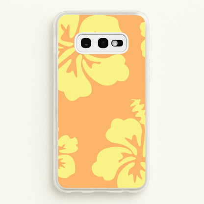 Orange And Yellow Hawaiian Flowers Pattern  - Summer Phone Case for Galaxy S10e