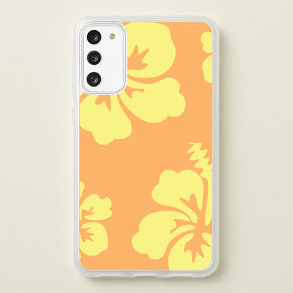 Orange And Yellow Hawaiian Flowers Pattern  - Summer Phone Case for Galaxy S20
