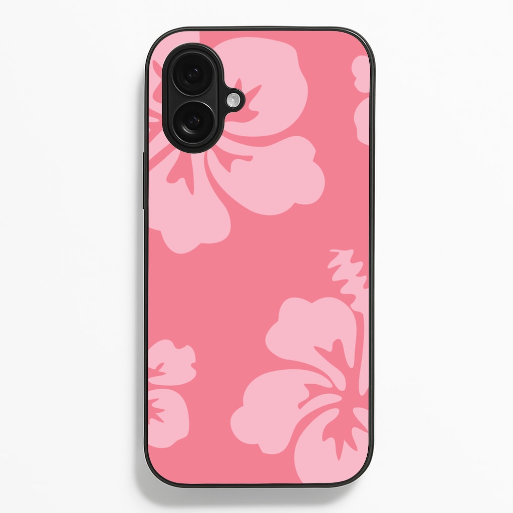 Pink Hawaiian Flowers Pattern  - Summer Phone Case for iPhone 16 Plus