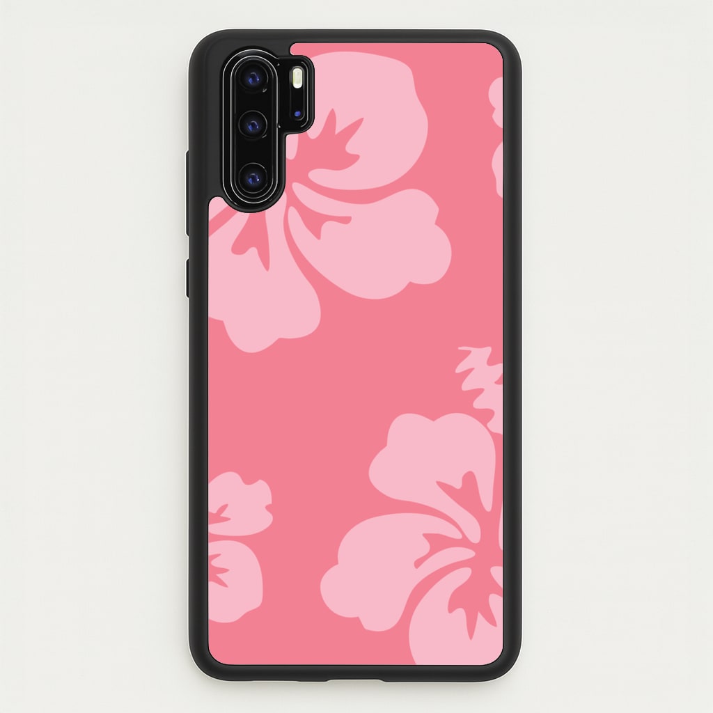 Pink Hawaiian Flowers Pattern  - Summer Phone Case for Huawei P30 Pro