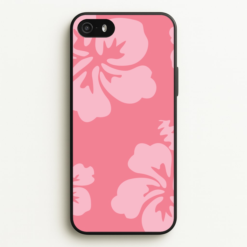 Pink Hawaiian Flowers Pattern  - Summer Phone Case for iPhone 5 / 5s / SE 2016