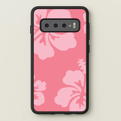 Pink Hawaiian Flowers Pattern  - Summer Phone Case for Galaxy S10