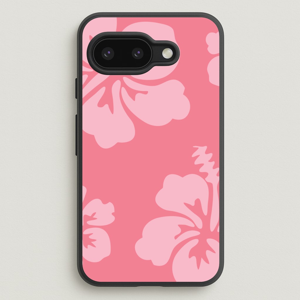 Pink Hawaiian Flowers Pattern  - Summer Phone Case for Google Pixel 9a