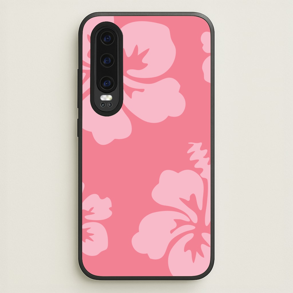 Pink Hawaiian Flowers Pattern  - Summer Phone Case for Huawei P30
