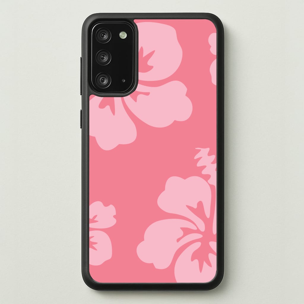 Pink Hawaiian Flowers Pattern  - Summer Phone Case for Galaxy Note 20