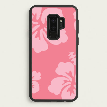 Pink Hawaiian Flowers Pattern  - Summer Phone Case for Galaxy S9 Plus