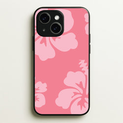 Pink Hawaiian Flowers Pattern  - Summer Phone Case for iPhone 14