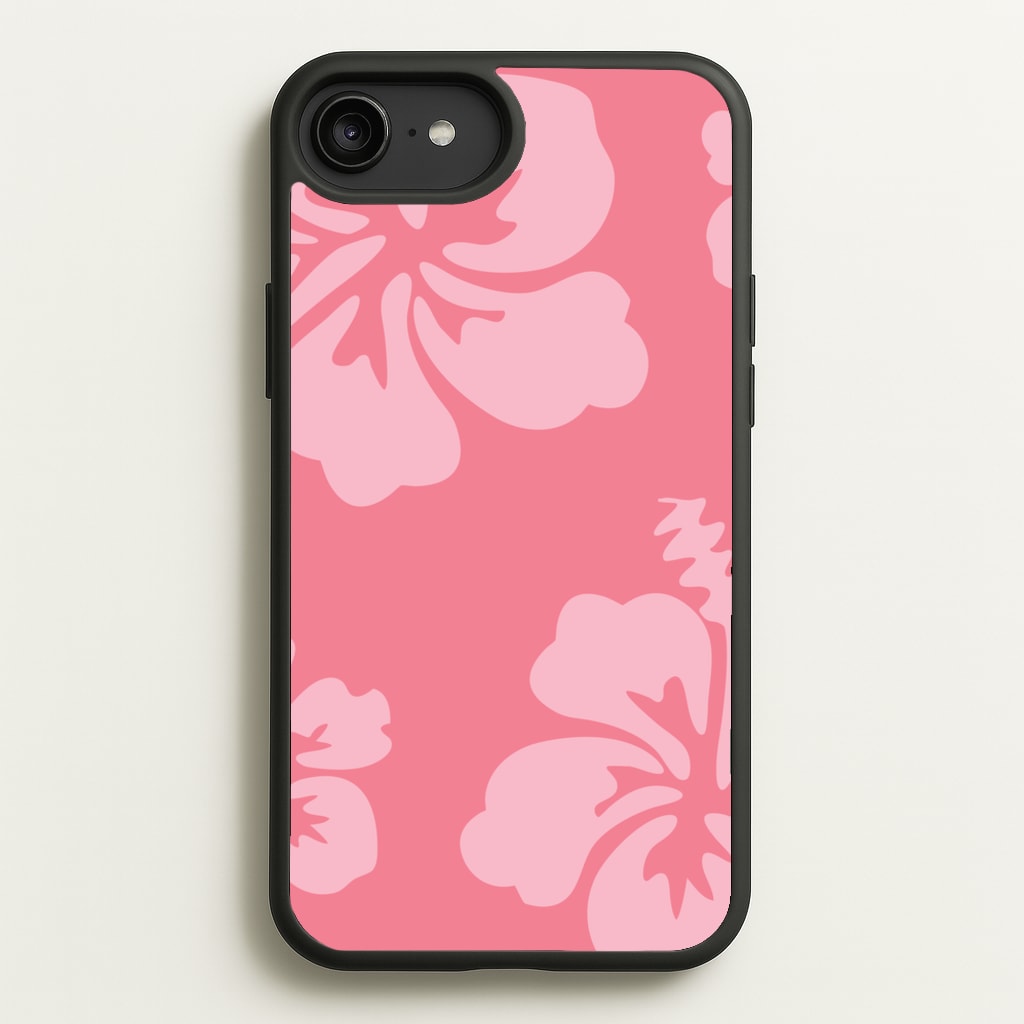 Pink Hawaiian Flowers Pattern  - Summer Phone Case for iPhone 6 Plus / 7 Plus / 8 Plus
