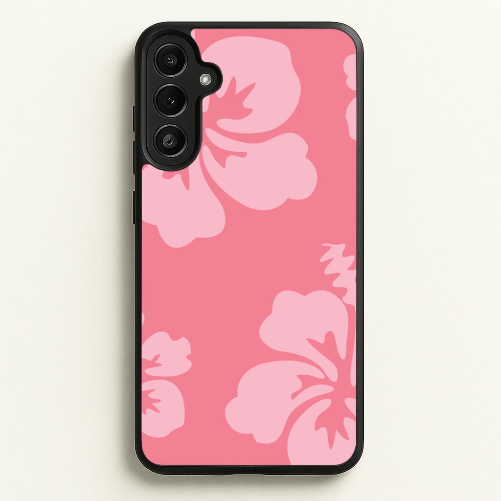 Pink Hawaiian Flowers Pattern  - Summer Phone Case for Galaxy A34