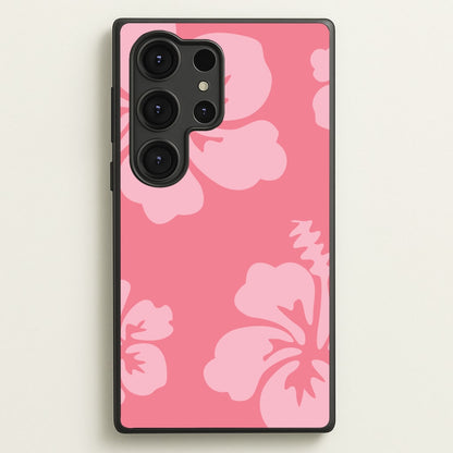 Pink Hawaiian Flowers Pattern  - Summer Phone Case for Galaxy S25 Ultra