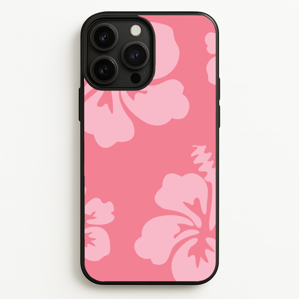 Pink Hawaiian Flowers Pattern  - Summer Phone Case for iPhone 13 Pro Max