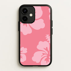 Pink Hawaiian Flowers Pattern  - Summer Phone Case for iPhone 12 / 12 Pro