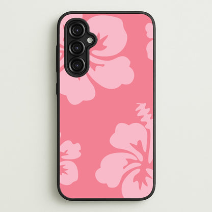 Pink Hawaiian Flowers Pattern  - Summer Phone Case for Galaxy A14