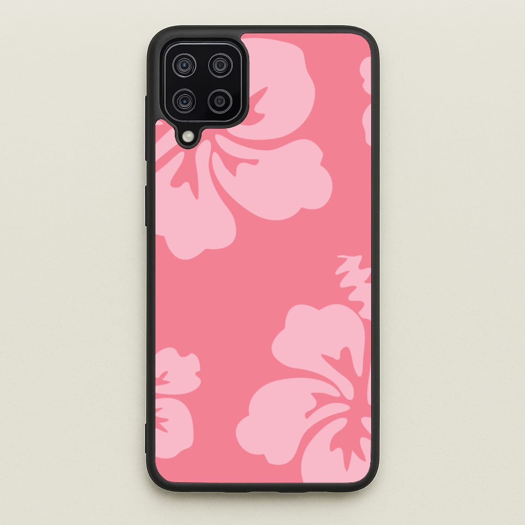 Pink Hawaiian Flowers Pattern  - Summer Phone Case for Galaxy A12