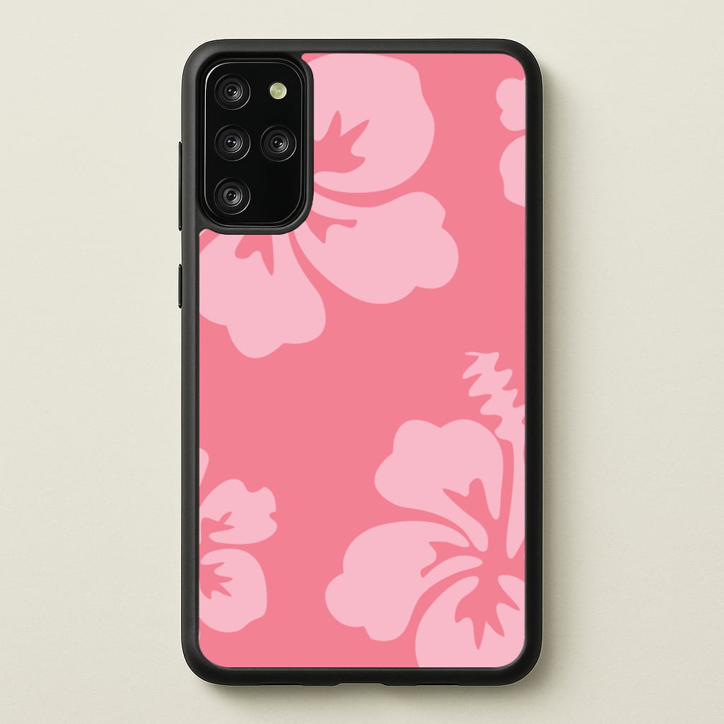 Pink Hawaiian Flowers Pattern  - Summer Phone Case for Galaxy S20 Plus