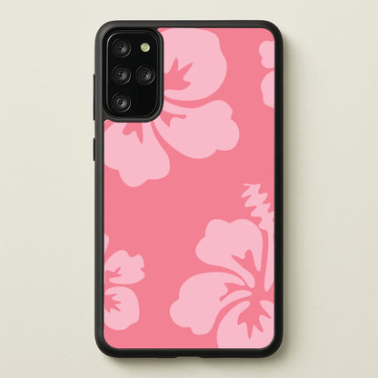 Pink Hawaiian Flowers Pattern  - Summer Phone Case for Galaxy S20 Plus