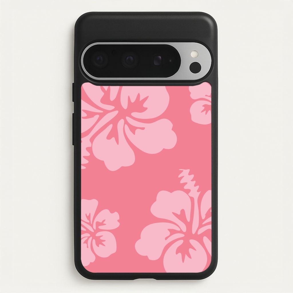 Pink Hawaiian Flowers Pattern  - Summer Phone Case for Google Pixel 9 Pro XL