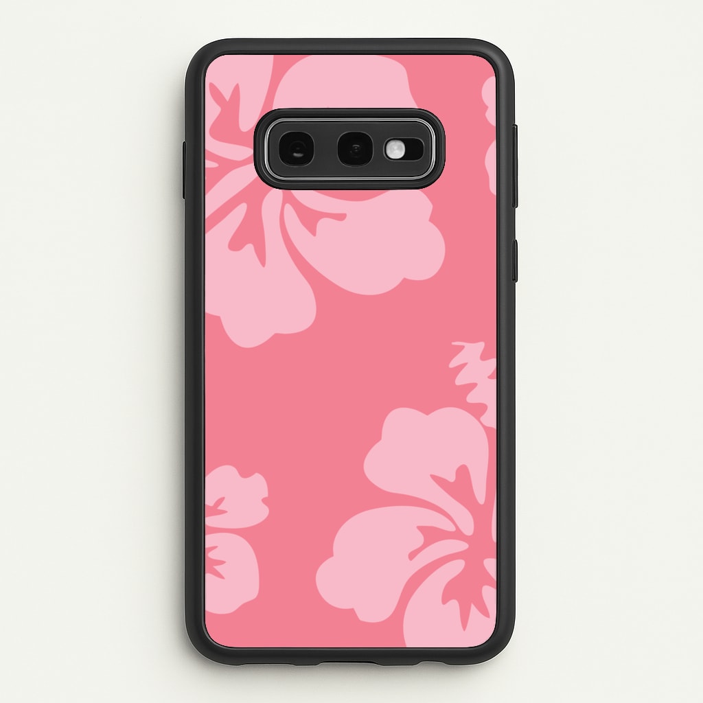 Pink Hawaiian Flowers Pattern  - Summer Phone Case for Galaxy S10e