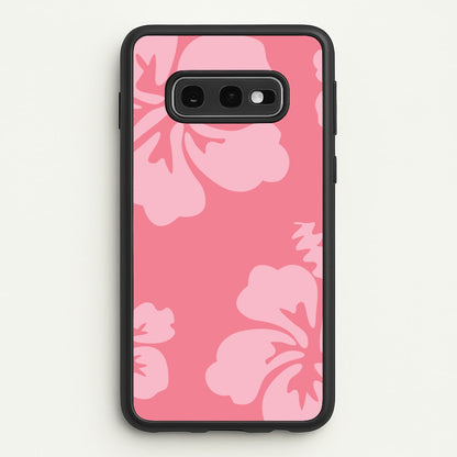 Pink Hawaiian Flowers Pattern  - Summer Phone Case for Galaxy S10e