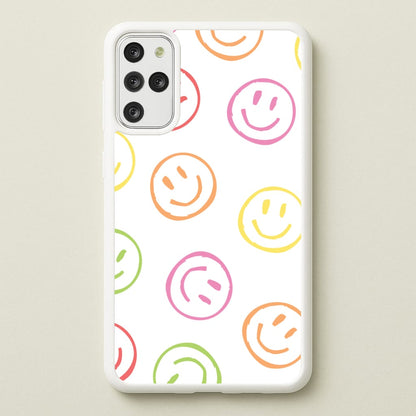 Colourful Sketched Smileys Pattern  - Summer Phone Case for Galaxy S20 Plus