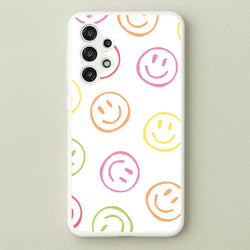 Colourful Sketched Smileys Pattern  - Summer Phone Case for Galaxy A13