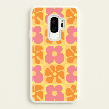 Summer Flowers Checkered Pattern  - Summer Phone Case for Galaxy S9 Plus