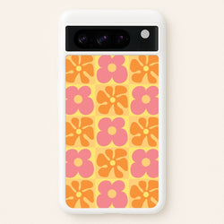Summer Flowers Checkered Pattern  - Summer Phone Case for Google Pixel 8 Pro