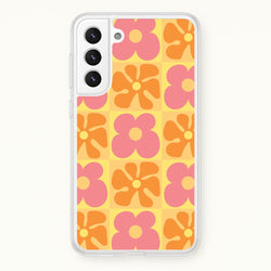 Summer Flowers Checkered Pattern  - Summer Phone Case for Galaxy S22 Plus